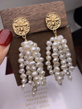 Baroque Freshwater Pearl Tassel Earrings for Women Xmas