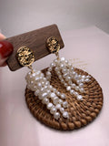 Baroque Freshwater Pearl Tassel Earrings for Women Xmas