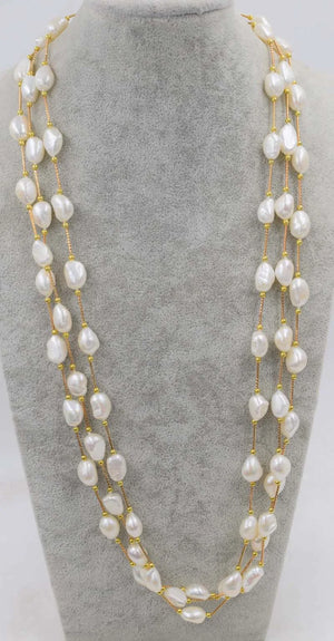 Baroque Freshwater Pearl Necklace 30 Inch Beads
