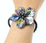Freshwater Pearl Shell Flower Bracelet 8 inch Handcrafted