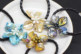 Freshwater Pearl Baroque Shell Flower Bracelet 8in