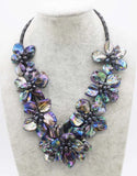 Freshwater Pearl/Shell Flower Necklace 18" Nature Beads