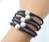 Freshwater Pearl 10-11mm Silicone Bracelet 7.5 Inch