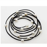 9-11mm Freshwater Pearl 65in Long Necklace & Leather