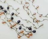 Freshwater Pearl Rice Chain Necklace 6-8mm 18 Inch