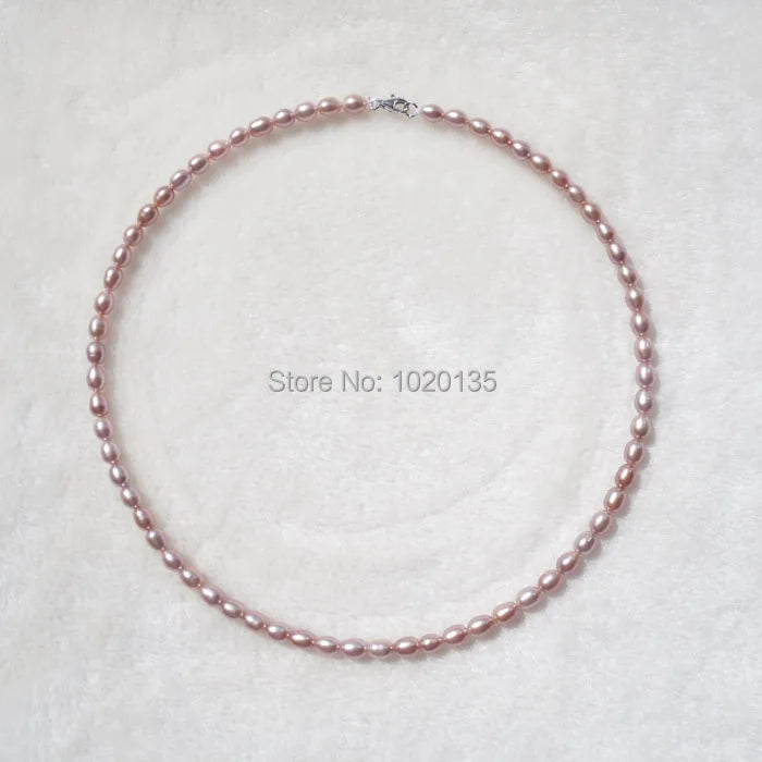 Freshwater Pearl Rice Chocker Necklace 16" Nature