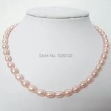 Freshwater Pearl Rice Chocker Necklace 16" Nature