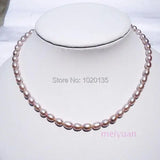 Freshwater Pearl Rice Chocker Necklace 16" Nature
