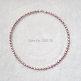 Freshwater Pearl Rice Chocker Necklace 16" Nature