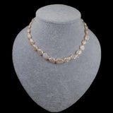 Freshwater Pearl Keshi Baroque Necklace 17inch