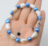 Baroque Freshwater Pearl Bracelet 7.5in Handcrafted