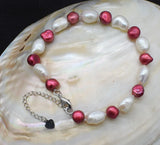 Baroque Freshwater Pearl Bracelet 7.5in Handcrafted