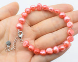 Baroque Freshwater Pearl Bracelet 7.5in Handcrafted