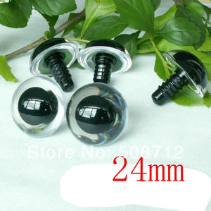 24mm Clear Safety Eyes / Plastic Eyes, 25 pairs