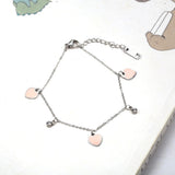 Heart Charm Bracelet Women Stainless Steel Jewelry