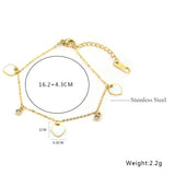 Heart Charm Bracelet Women Stainless Steel Jewelry