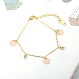 Heart Charm Bracelet Women Stainless Steel Jewelry