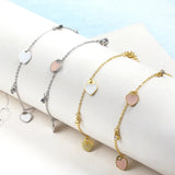Heart Charm Bracelet Women Stainless Steel Jewelry