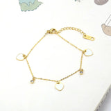 Heart Charm Bracelet Women Stainless Steel Jewelry