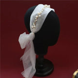 Pearl Lace Headband Wedding Hair Ornament Accessories