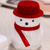 Snowman Wedding Ring Box Velvet Jewelry Box Christmas