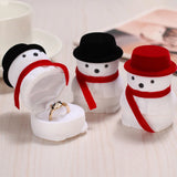 Snowman Wedding Ring Box Velvet Jewelry Box Christmas