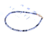 Garnet/Labradorite/Spinel/Quartz/Lapis 2mm Bracelet 7.5"