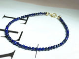 Garnet/Labradorite/Spinel/Quartz/Lapis 2mm Bracelet 7.5"