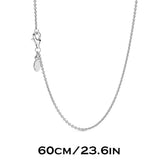 925 Silver Cinder Princess Punkim Dangle Charm Necklace with O Pendant 60cm