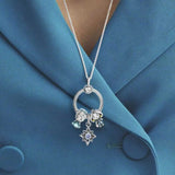 925 Silver Cinder Princess Punkim Dangle Charm Necklace with O Pendant 60cm
