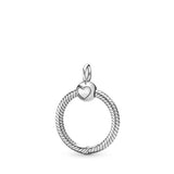 925 Silver Cinder Princess Punkim Dangle Charm Necklace with O Pendant 60cm