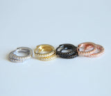 925 Silver Mini Circle Huggie CZ Earring