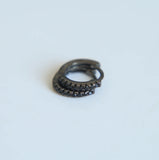 925 Silver Mini Circle Huggie CZ Earring