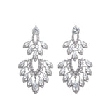 Zircon Dinner Jewelry Geometric Fringed Scallop Earrings