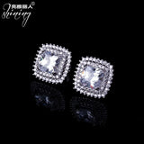 Real Jewels Zircon Gold-Plated Earrings