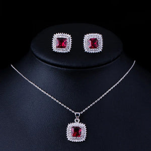 Real Jewels Zircon Gold-Plated Earrings