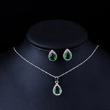 Elegant Japanese Korean Water Drop Zircon Earrings