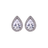 Elegant Japanese Korean Water Drop Zircon Earrings
