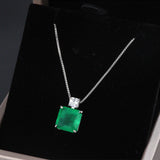 Caibao Emerald Pendant Necklace for Women