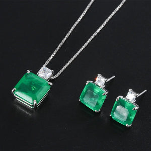 Caibao Emerald Pendant Necklace for Women