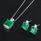 Caibao Emerald Pendant Necklace for Women