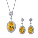 Caibao Yellow Diamond Dan Shaped Earrings