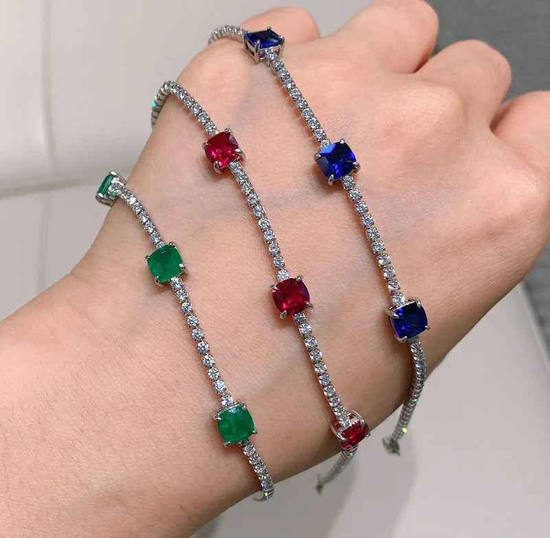 Classic Emerald Bracelet & Tanzanian Pigeon Blood Red Treasure