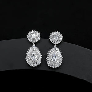 Colorful Zircon Tassel Earrings for Bride Wedding Party