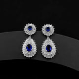 Colorful Zircon Tassel Earrings for Bride Wedding Party