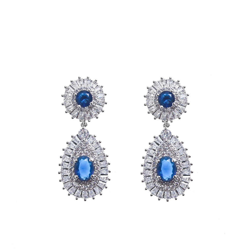 Colorful Zircon Tassel Earrings for Bride Wedding Party