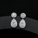 Colorful Zircon Tassel Earrings for Bride Wedding Party