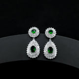 Colorful Zircon Tassel Earrings for Bride Wedding Party
