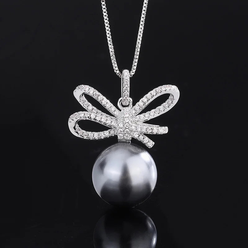 Copper Beizhu Bow Diamond Set for Women