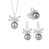 Copper Beizhu Bow Diamond Set for Women